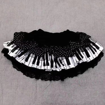 Y2k Gothic Punk Black White Short Skirt Women Hot Chick Darkly Polka Dot Ruffle Cake Skirt Female Sweet Chic Lolita Lace Skirts