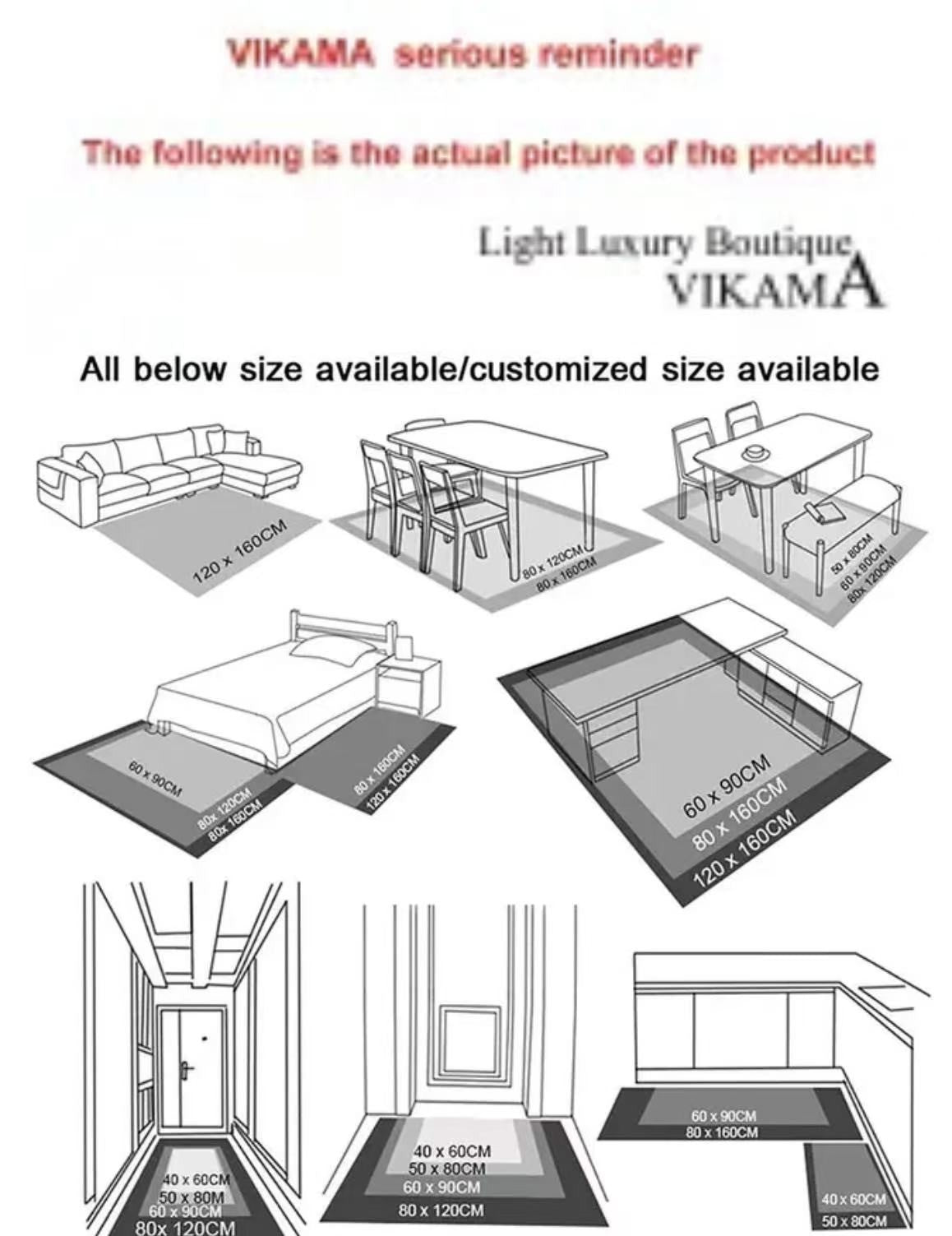 VIKAMA Christmas Welcome Doormat Lightweight, Machine-Washable Black & Gold Reindeer Print Rug Holiday Home Decor