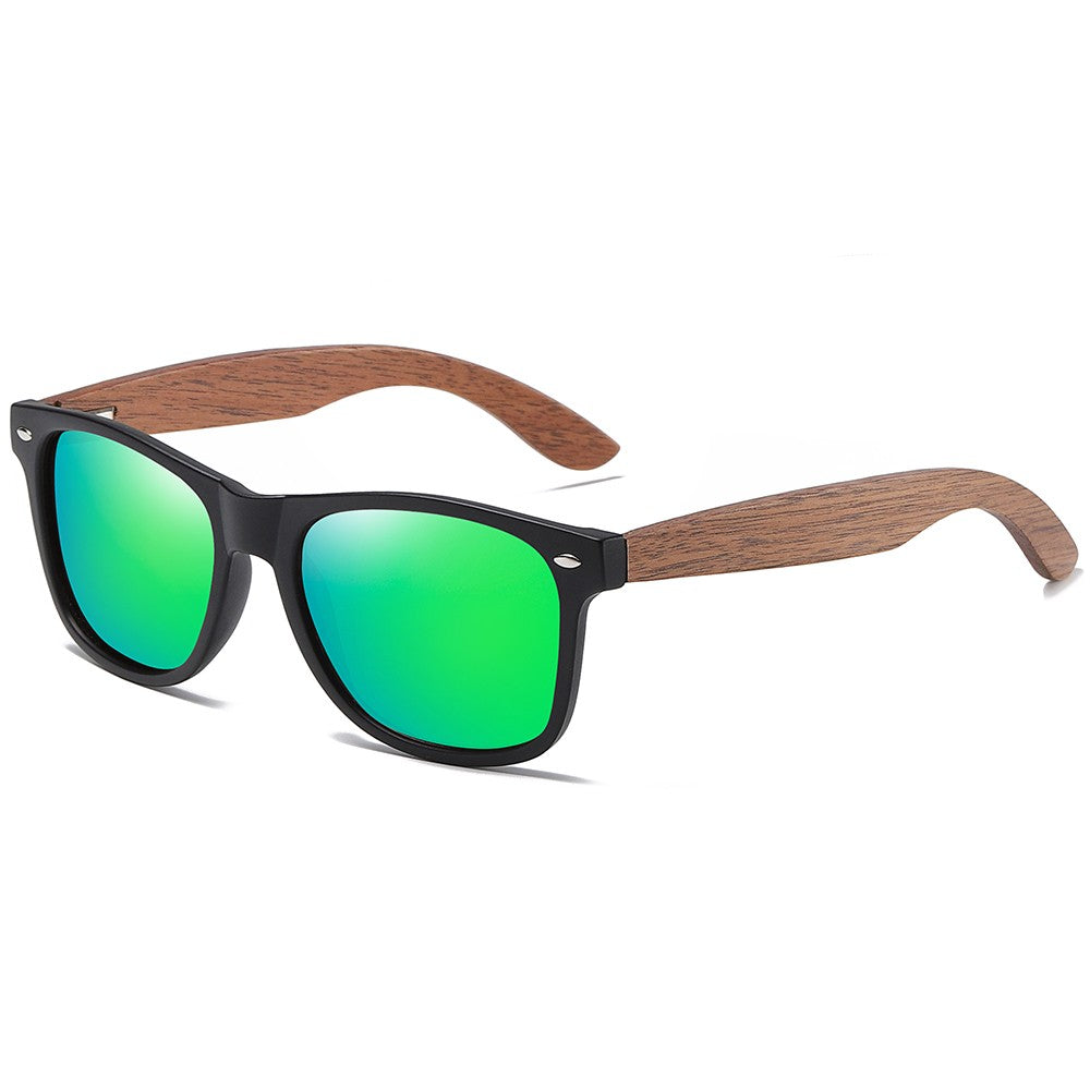 Óculos de Sol GM Ecológicos de Madeira de Nogueira Retrô UV400 Polarizados de Bambu Masculino Moderno Lente Anti-Azul 7061h