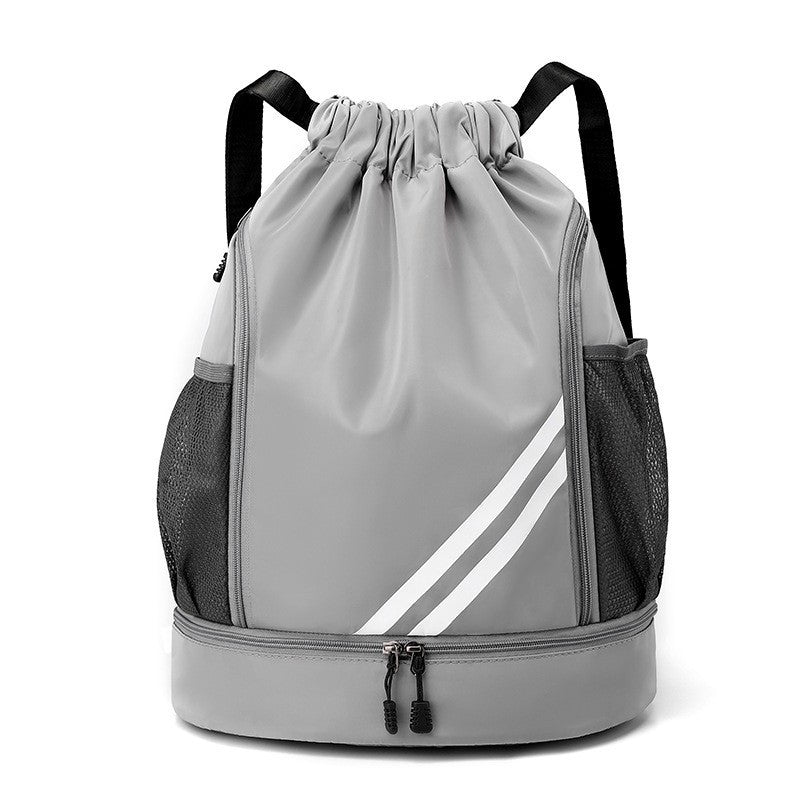 Mochila de Academia Fitness Bolsa Esportiva Feminina Masculina Mochila de Basquete Ao Ar Livre Bolsas de Armazenamento de Futebol Mochila Esportiva com Cordão de Treinamento