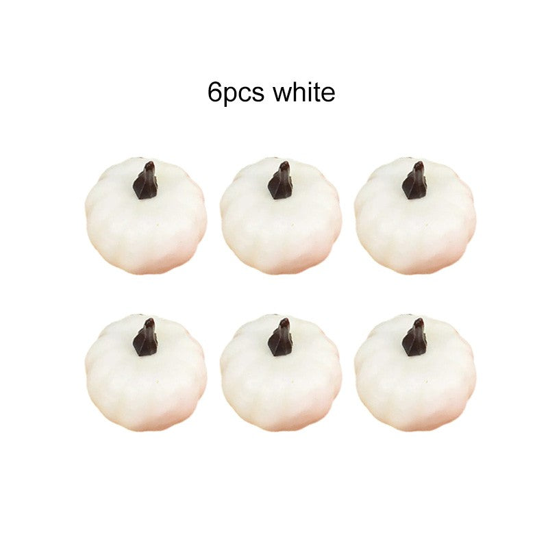 6/12pcs Simulated Pumpkin Decoration 5.5cm Vegetable Model Yellow / White Halloween Family Party Atmosphere DIY Decorations TMZ