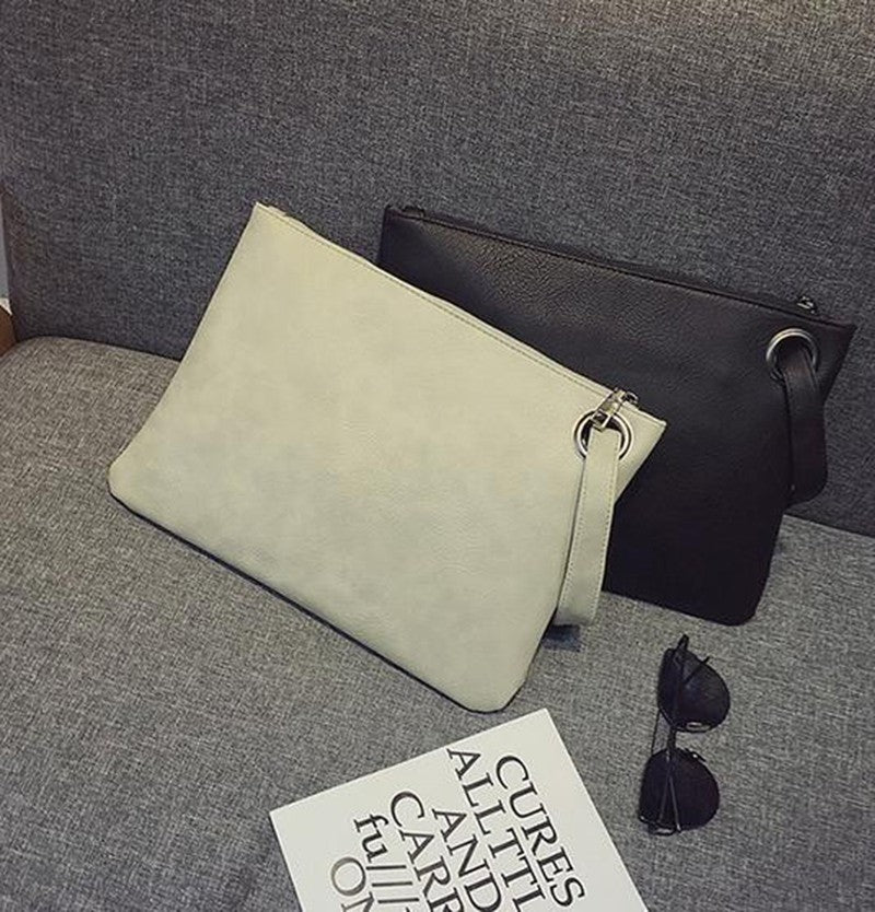 Fashion solid women's clutch bag leather women envelope bag clutch pu leather bag female Clutches sac Immediately shipping