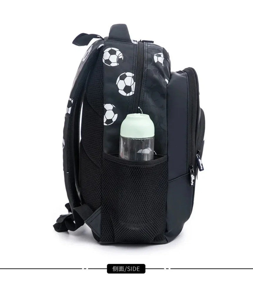 Mochila Infantil Menino Futebol Escolar Anime para Crianças Adolescentes Viagem Mochila Escolar