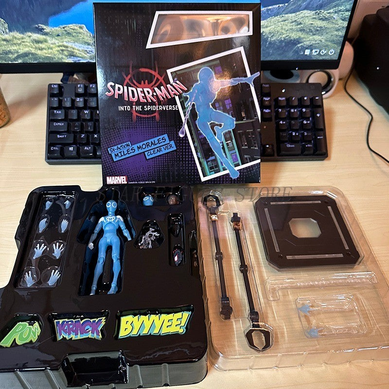 Boneco de Ação Miles Morales Sentinel Sv Modelo Homem-Aranha Marvel Homem-Aranha no Aranhaverso Boneco Colecionável Peter Parker