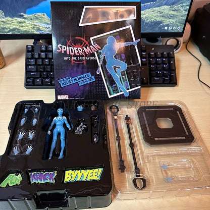 Coleção de Bonecos de Ação Sv Action Spider-Man Peter Parker Sentinel Marvel Homem-Aranha no Aranhaverso Brinquedos Modelo de Estatueta