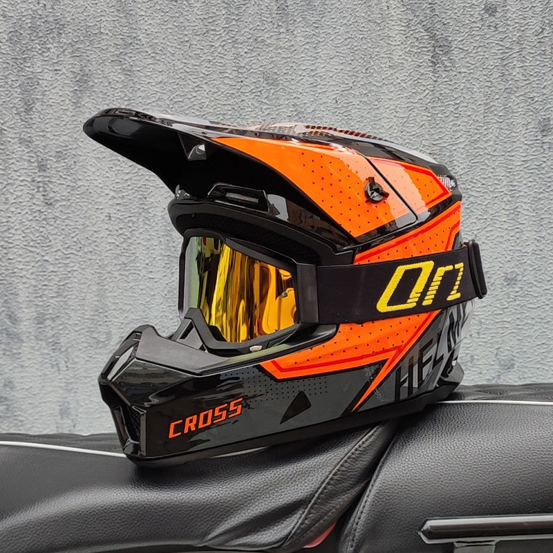 Capacete de motocross off-road, capacete de ciclismo speed downhill DH, capacete full face rally off-road