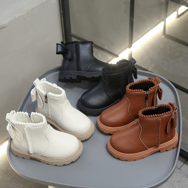 Autumn Winter Baby Kids Short Boots Super Warm Boys Girls Shoes Pu Leather Children Boots Fashion Toddler Boots Kids Snow Shoes