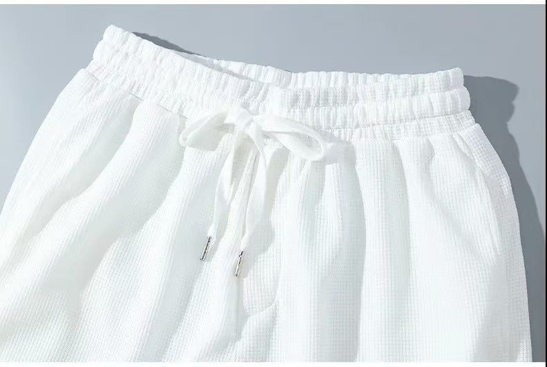 Fashionable casual men's sports suit short-sleeved T-shirt and outdoor summer sports shorts two-piece set daily casual