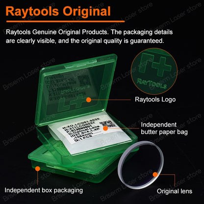 Lente Original Raytools 27.9x4.1 Lente Protetora Raytools 24.9x1.5 BM111 BM110 BM109 Janelas Protetoras a Laser 211LCG0037