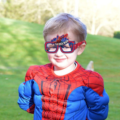 16pcs/set Creative Anime Marvel Spider Man Party Photography Props Paper Glasses Hero Theme Birthday Glasses Decoration Supplie
