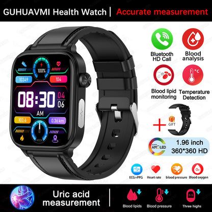 2025 Novo Para XIAOMI ECG+PPG Gordura Sanguínea Ácido Úrico Saúde Smartwatch Masculino Feminino Frequência Cardíaca Pressão Arterial Chamada Bluetooth Relógio Inteligente