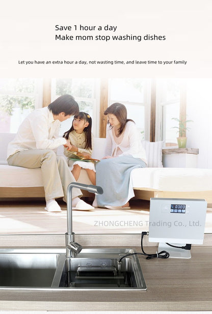 Household 220v Ultrasonic Dishwasher Sink Free-standing Installation-free Home Brush Type Vegetable Washing Lazy Automatic