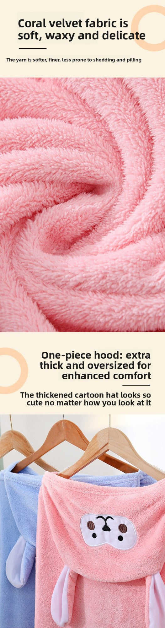 70x140CM Baby Bath Towel Hooded Ultra Soft Towel Highly Absorbent Bathrobe Blanket Toddlers Shower Gifts for Boys Girls