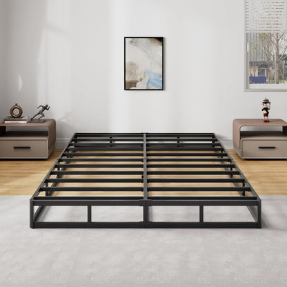 Base de Cama Box de Casal de 7 Polegadas, Base de Colchão Metálica Resistente de 3000 lbs, Montagem Fácil Sem Ferramentas