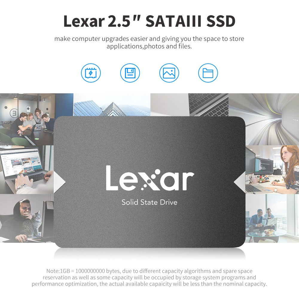 Lexar SSD SATAIII 1TB 2TB 128GB SATA 256GB 512GB SSD HDD 2.5'' Disco SSD Interno Unidade de Estado Sólido para Laptop Desktop