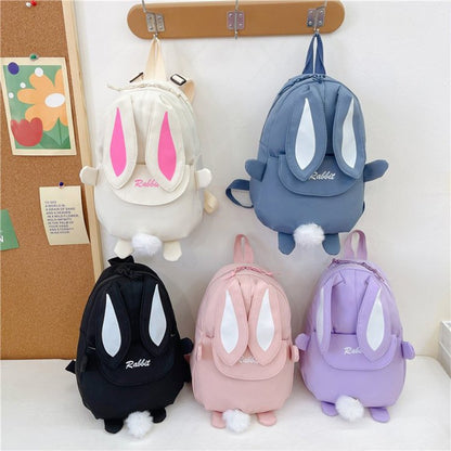 Bolsas de escola infantis de moda, mochilas portáteis de coelho, mochilas de viagem infantis, mochilas escolares fofas para meninos e meninas, bolsa de peito