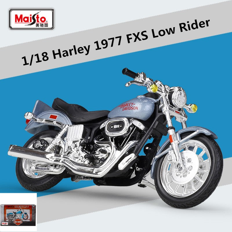 Maisto 1:18 Harley 1977 FXS Low Rider Liga de Motocicleta Modelo Diecast Metal Brinquedo Motocicleta Modelo Simulação Coleção Presente Infantil