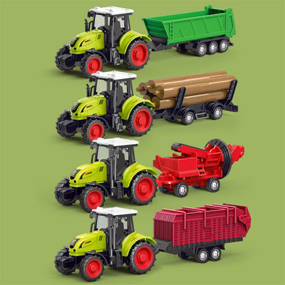 Farm Tractor Truck Tractor Inertia Car Transport Pulverizer Model Baby Car Boy Toy Engineering Car Childrens Educational Toys