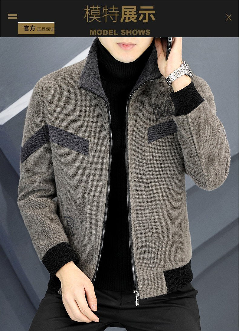 Autumn/Winter Men's Wool Blends Jacket Short Korean Short Casual Business Woolen Coat Thick Warm Social Streetwear Overcoat