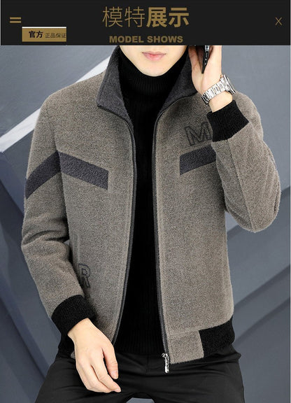 Autumn/Winter Men's Wool Blends Jacket Short Korean Short Casual Business Woolen Coat Thick Warm Social Streetwear Overcoat