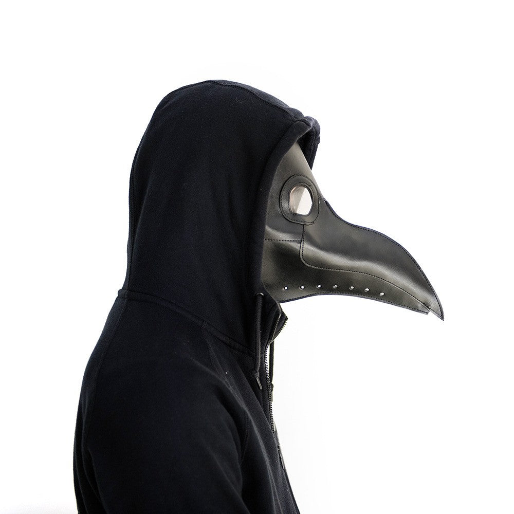 New Funny Medieval Steampunk Plague Doctor Bird Mask Latex Punk Cosplay Masks Beak Adult Halloween Event Cosplay Props Black