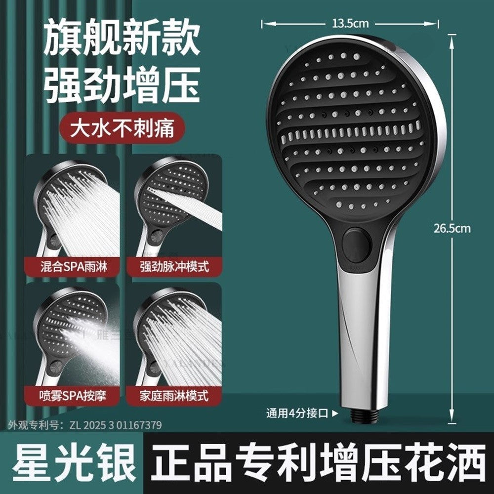 Cabeça de Chuveiro de Painel Grande 135mm com Filtro, Chuveiro de Alta Pressão para Banheiro que Economiza Água, Chuveiro de Teto Redondo, Bico Multifuncional