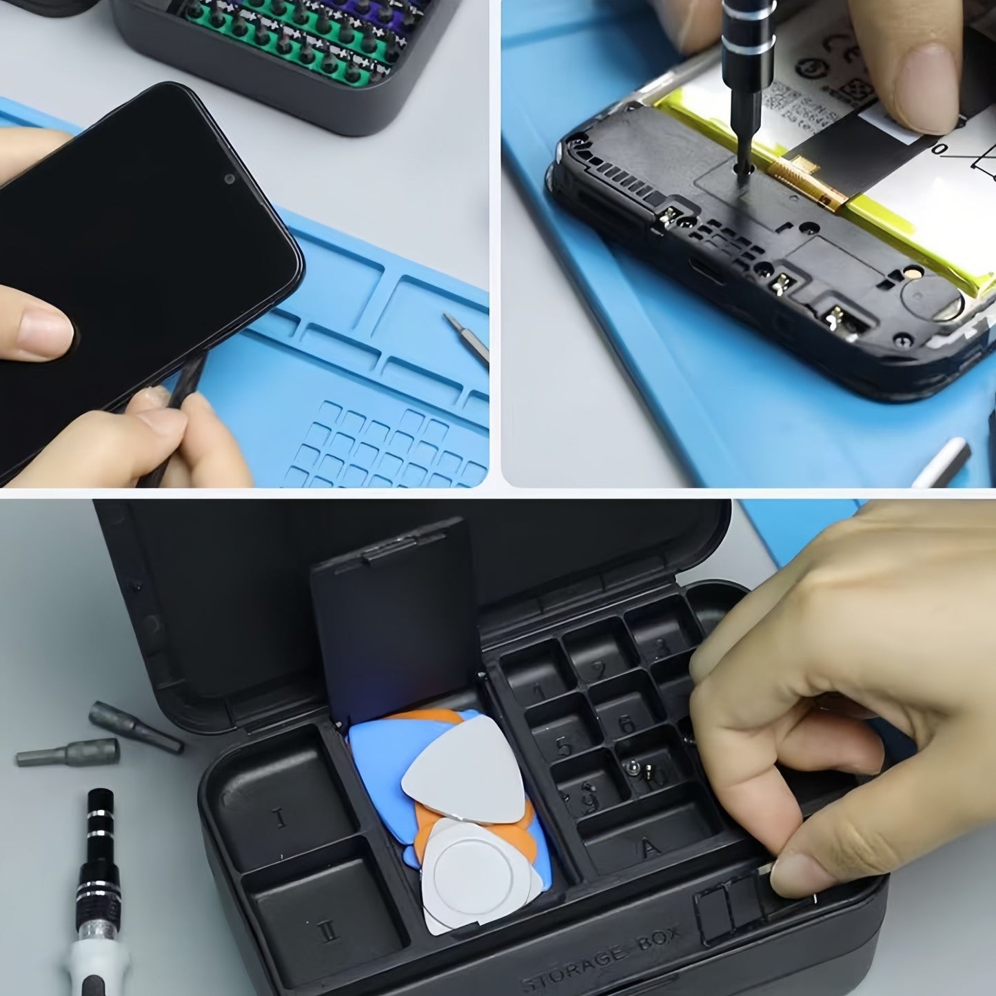 132 em 1 Chave de Fenda de Precisão Multifuncional Conjunto de Ferramentas para Reparo de Laptop Computador Celular Desmontagem Caixa de Armazenamento Especial