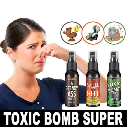 30ml Fart Gag Spray Prank Joke Plastic Terrible Smell Spray Party Supplies Spoof Odor Spray for Adults Kids Halloween Funny Toys