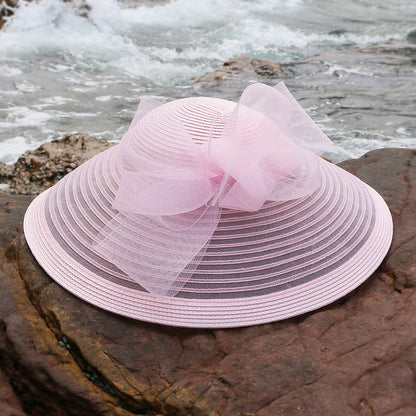 Elegant Kentucky Tea Party Fascinators White Weddings Hat For Women Wide Brim Hats Fedora Ladies Church Dress Derby Hats