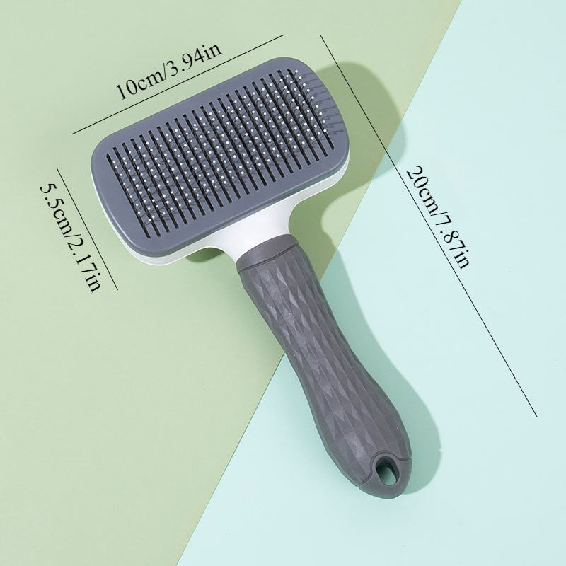 Escova de Massagem e Descarte de Pelos 2 em 1 para Pets - Limpeza Fácil