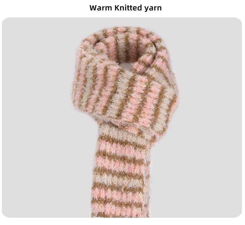 Rabbit Fur Hat  New Autumn Winter Style Warm Beanie  Large Head Circumference Jacquard Elegant Bucket Hat  Women 56-58CM