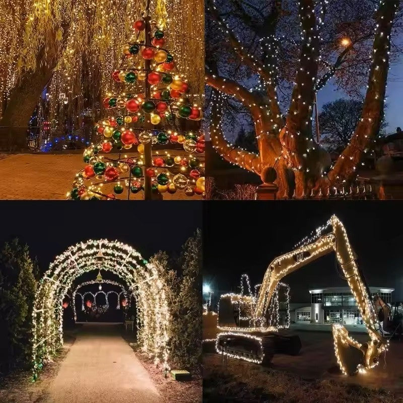 Large Solar Panel Fast Charge Lamp Outdoor Solar String Fairy Light Waterproof Garland String Lights For Christmas Party Garden