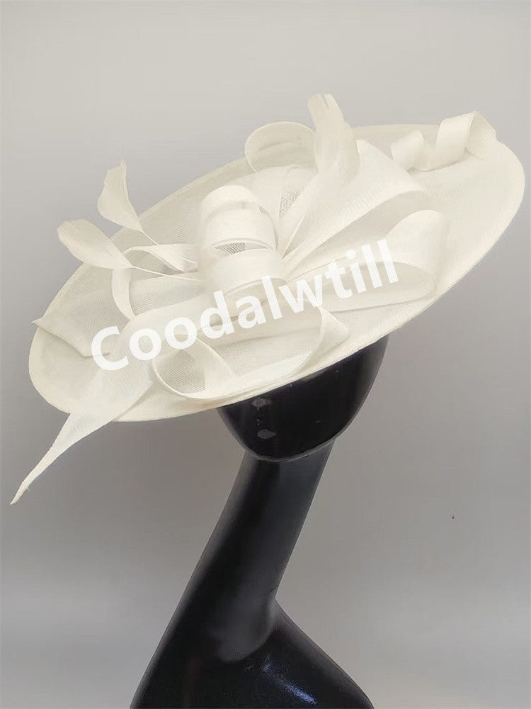 Royal Ascot Big Fascinator Hats Headband Ladies Church Kentucky Derby Headpiece Ladies Race Fashion Hair Accessories Bride Hats