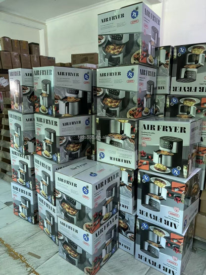 Fritadeira de ar inteligente de tela sensível ao toque, grande capacidade de 15L, aço inoxidável, multifuncional digital comercial