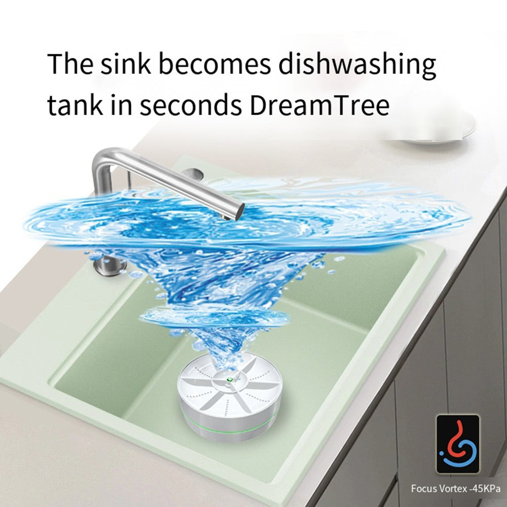 Portable Mini Ultrasonic Dishwasher USB Wireless Fruit Vegetable Dish Washer Electric Kitchen Home Dish Washing Machine Cleaner