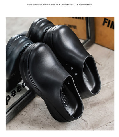 2025 Men Women Chef Shoes Non-slip Waterproof Oil-proof Shoes Comfortable Workers Slippers Outdoor Fishing Shoes EVA