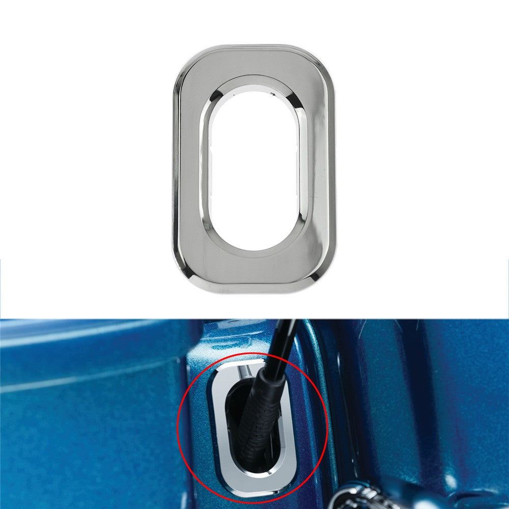 Tampa de Preenchimento do Furo da Antena ABS de Motocicleta Preto/Cromo para Harley Touring Street Glide FLHX 2006-2019 Road Glide 2010-2019