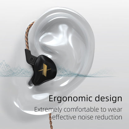 KZ EDX Wired Headset In-Ear Monitor Earbuds Earphones Detachable Cable Sport Game Noice Cancelling Headphone With Microphone