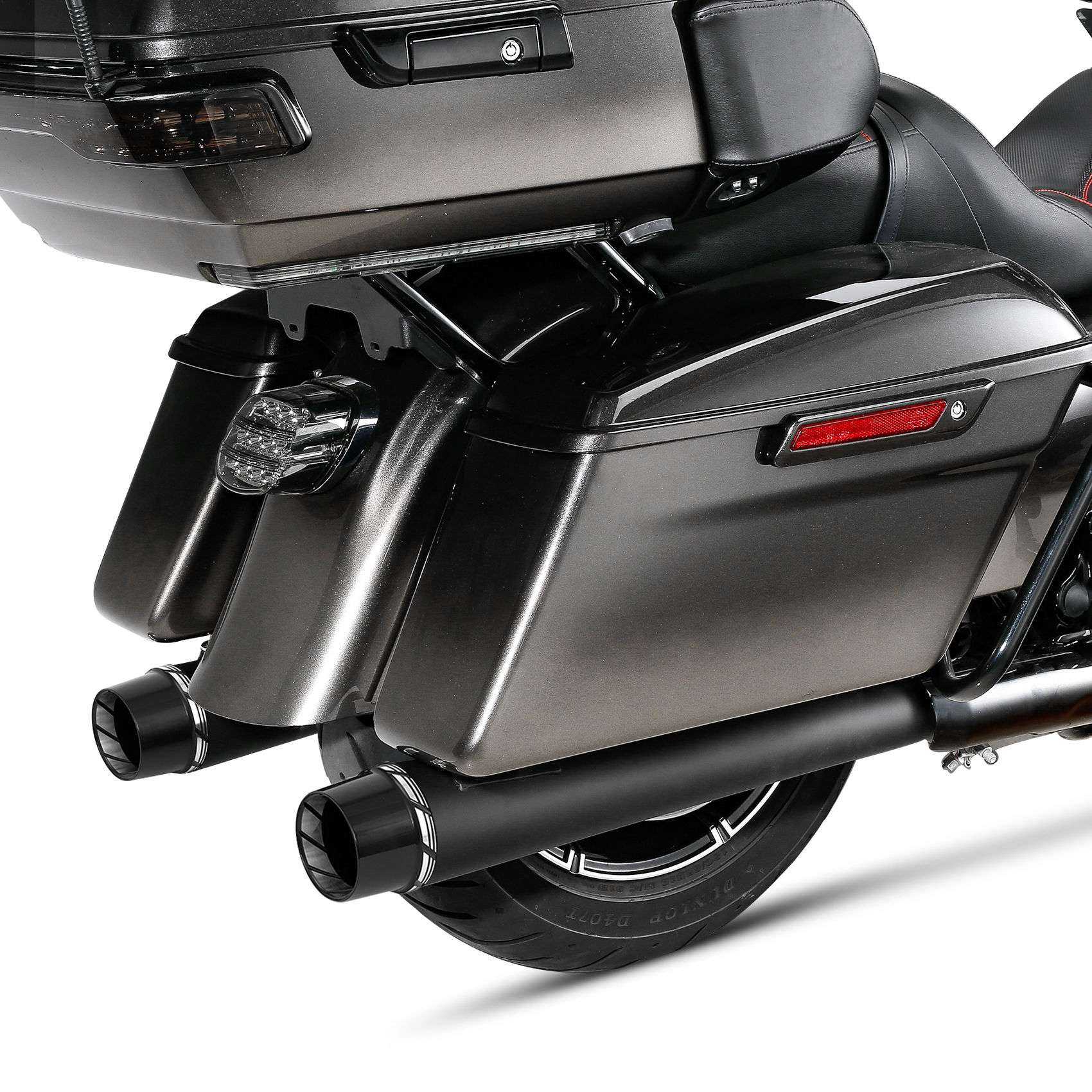 Motorcycle 4" Slip-on Mufflers Exhaust Pipes For Harley Touring Electra Street Glide 1995-2016