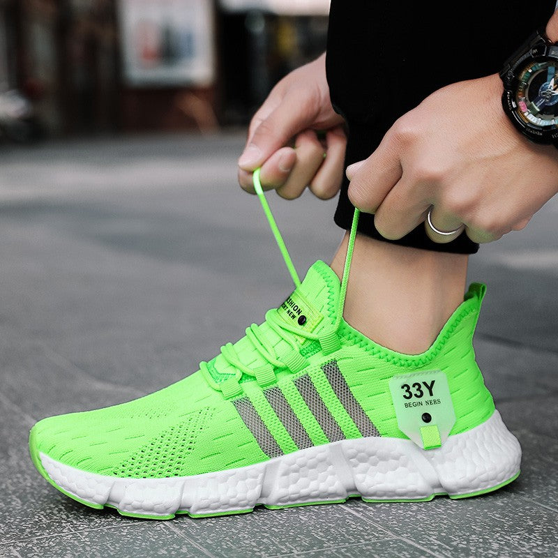 Sapatos Masculinos de Malha Respirável Modernos Leves para Caminhada Tamanhos Grandes Tênis Masculino de Tênis Tênis de Corrida ao Ar Livre Fitness 2024