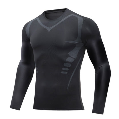 New Compression Running Sets Men Quick Dry Long Sleeve Shirt Basketball Fitness Gym Legging Male Workout Muscle Top Tracksuit