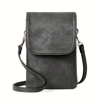 Fashionable and minimalist PU leather women's crossbody bag designer mobile phone bag change small bag women's single shoulder c