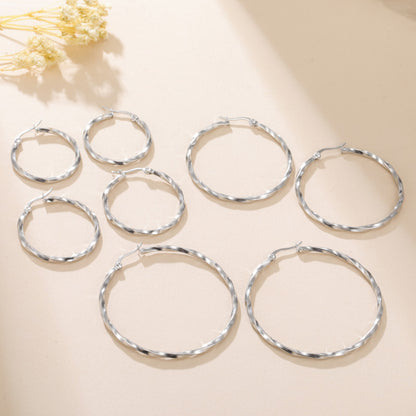 Brincos de Argola Geométricos Cazador Femininos 28-54MM Banhados a Ouro Real Aço Inoxidável Brincos Tendência 2025 Joias Festa Presente de Aniversário