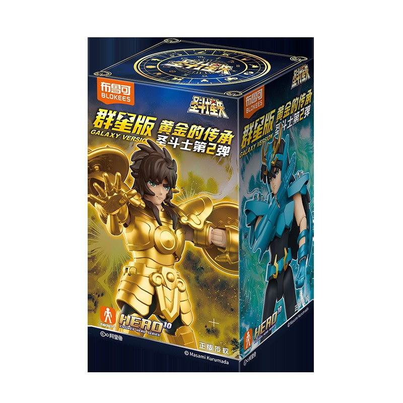 BLOKEES Gold Saints Stars Series Wave1- 4 Blind Box | Saint Seiya Licensed Action Figure Set for Anime Collection & Gift
