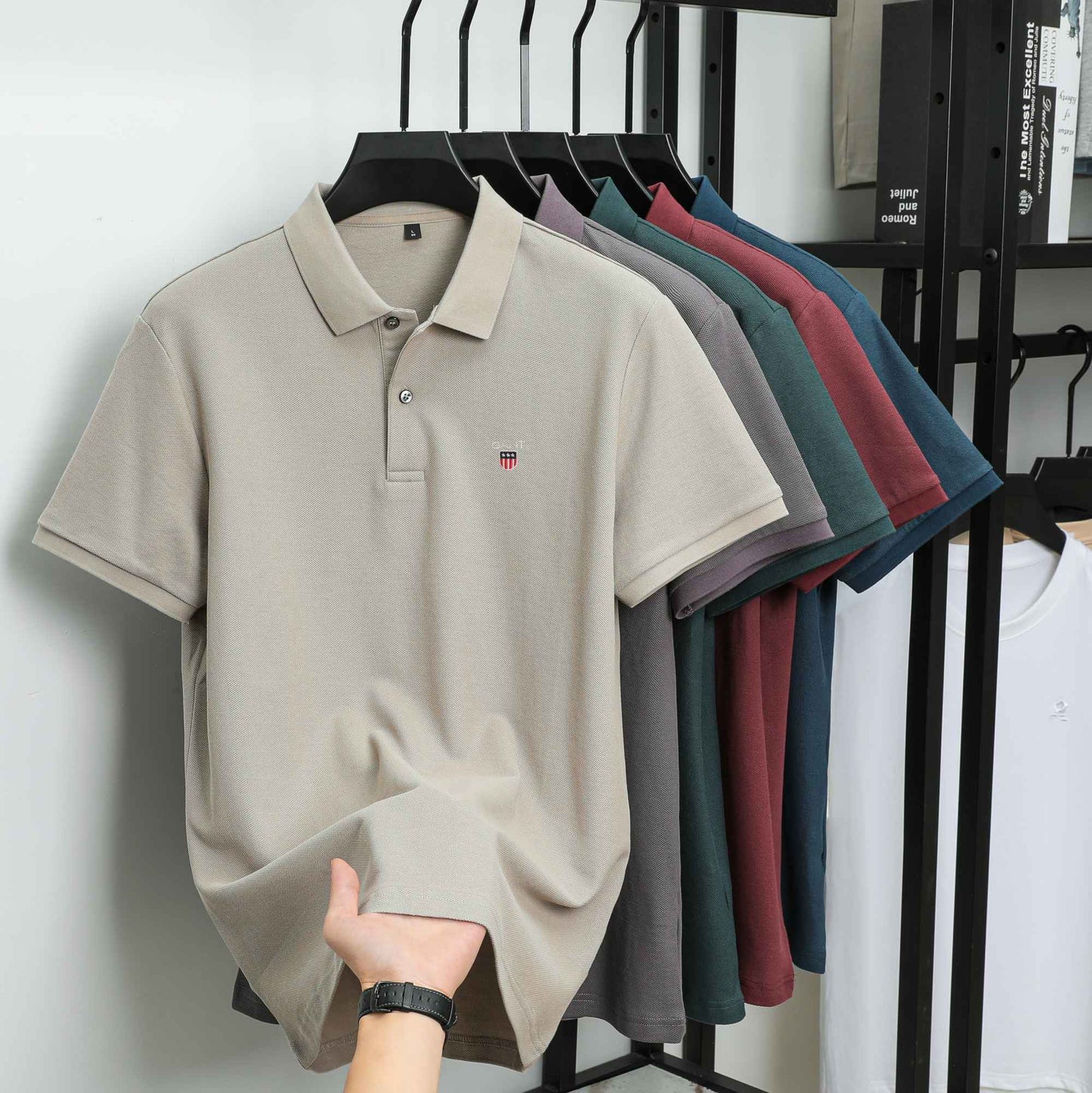 High-end 100% Cotton Short Sleeve Polo Shirt Men's Summer Luxury Brand Breathable Paul T-shirt Exquisite Embroidery Casual Top