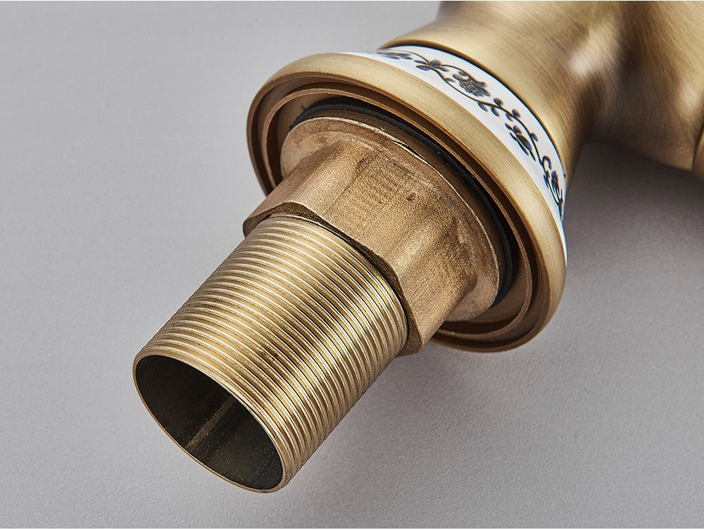 Antique Brass Bathroom Faucet Rotating Spout Basin Sink Mixer Tap Bathroom Kitchen Washing Faucet Washbasin Taps Kitchen Mixers