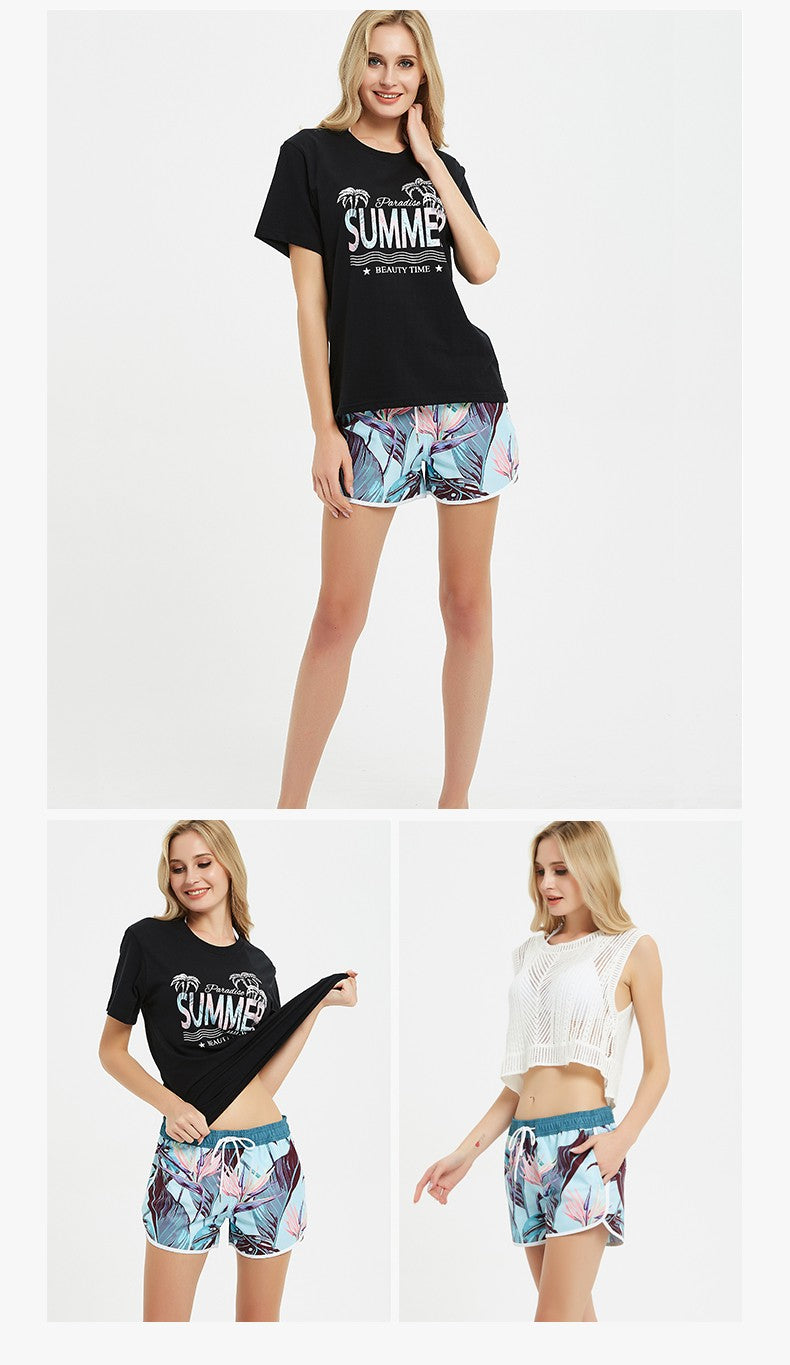 HOTMANGO Women's Beach Shorts Quick Drying Loose and Comfortable for Surfing Swimming Watersports Large Size Brand Direct Sales