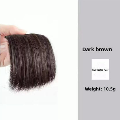 Peruca Extensora de Cabelo Curto Sintético Liso com Almofada Invisível para o Topo da Cabeça, Cobertura Lateral, Acessório Capilar Feminino