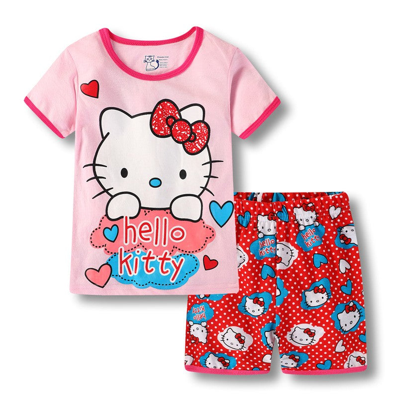 MINISO Toddler Boys Pajamas Sets 100Cotton Summer Disney Cute Kids Pyjamas Nightwear Short Pijamas Outfits Children Home Clothes