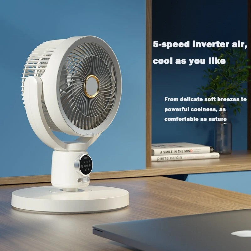 USB Charge-in Use Air Circulation Fan Household Electric Fan Turbine Silent Convection Floor Fan Timing, Operated Mini Fan